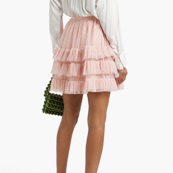 RED VALENTINO (NWT)-Pink Tiered Ruffle Skirt size 38/US2 - Picture 1 of 3